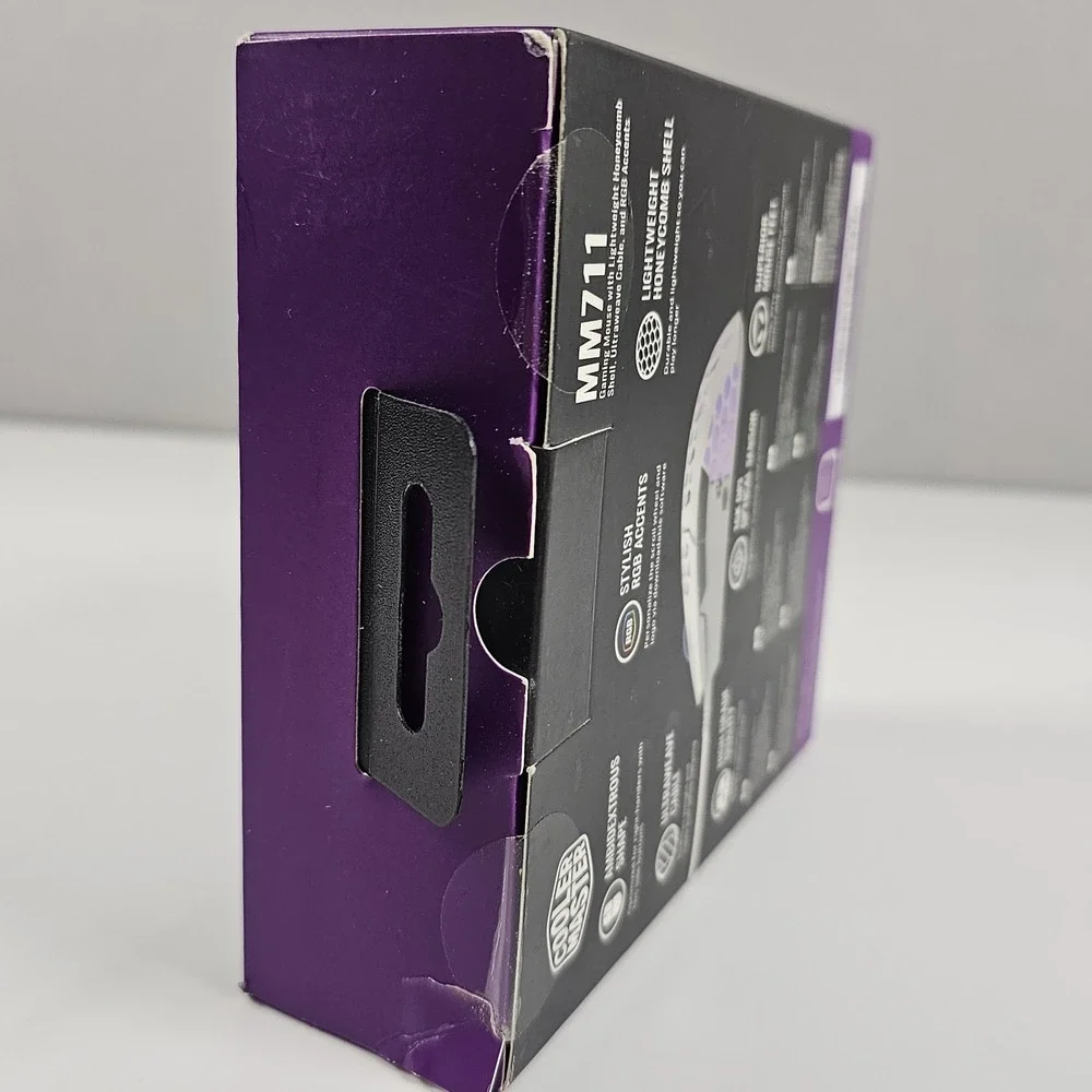 Cooler Master MM711 Matte White Mouse Gaming-Grade Sensor RGB Scroll Wheel
